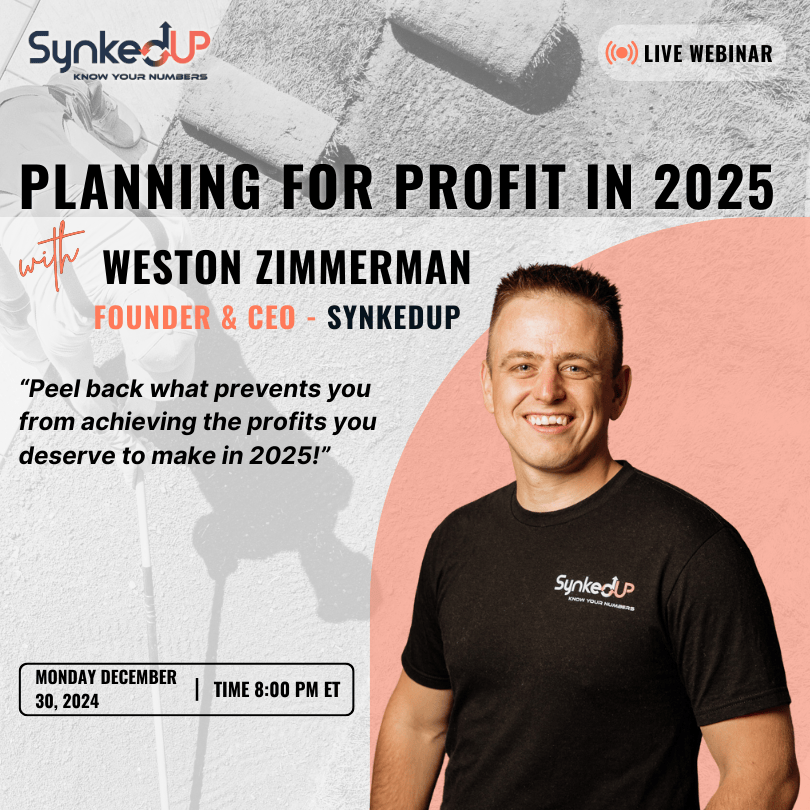 PLANNING FOR PROFITS IN 2025 Webinar