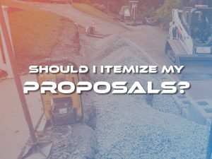 What if I decided to NOT itemize my proposals?