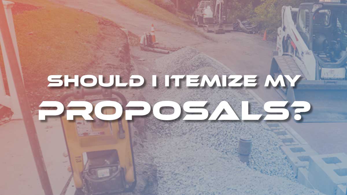 should I itemize my proposals?