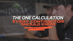 Contractor job breakeven formula example