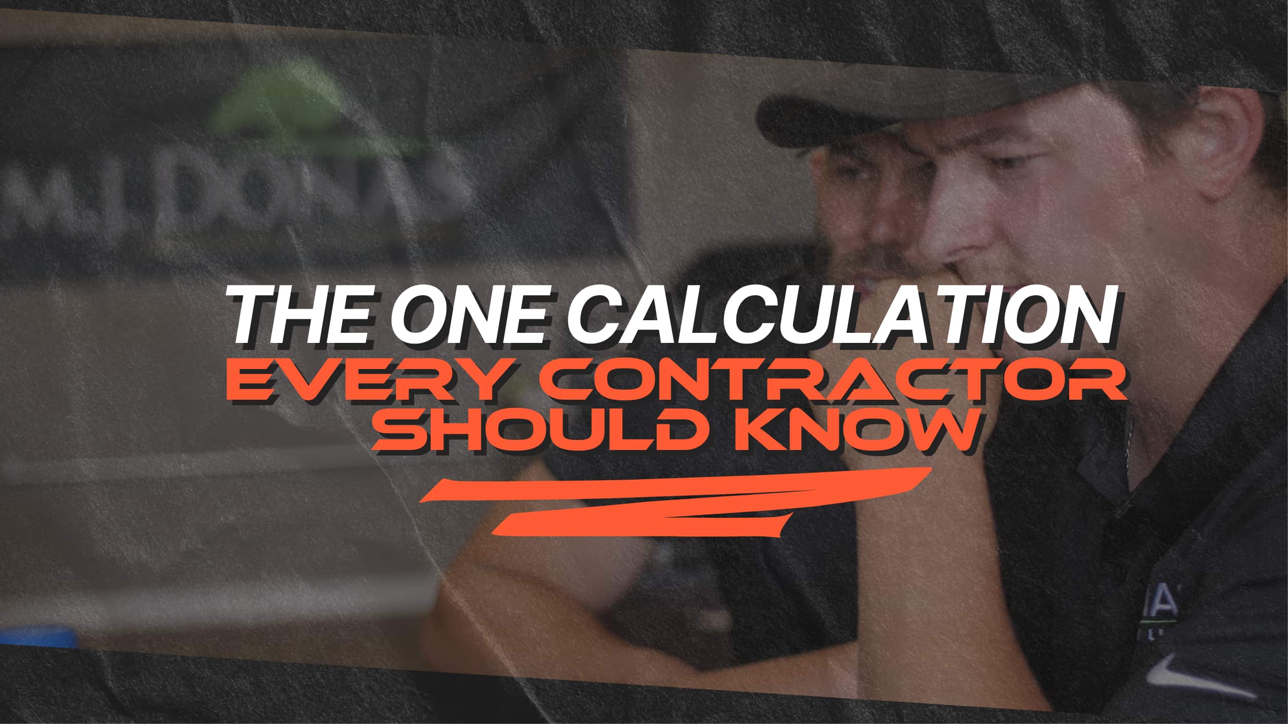 Contractor job breakeven formula example