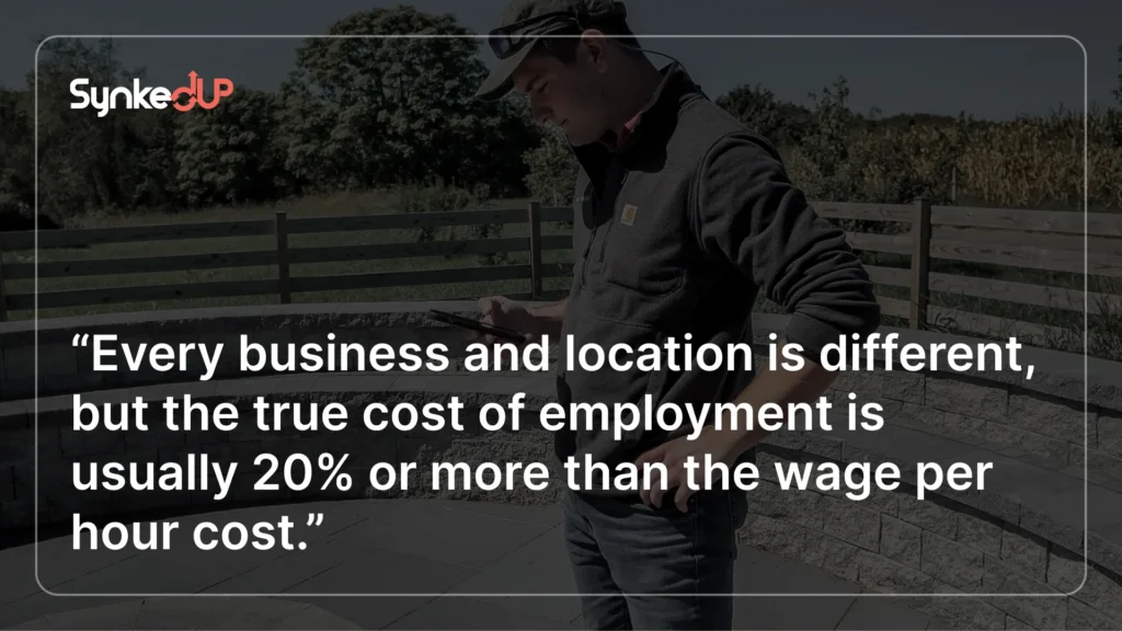 landscaping cost per hour