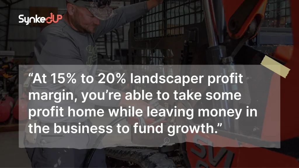 Landscaper profit margin
