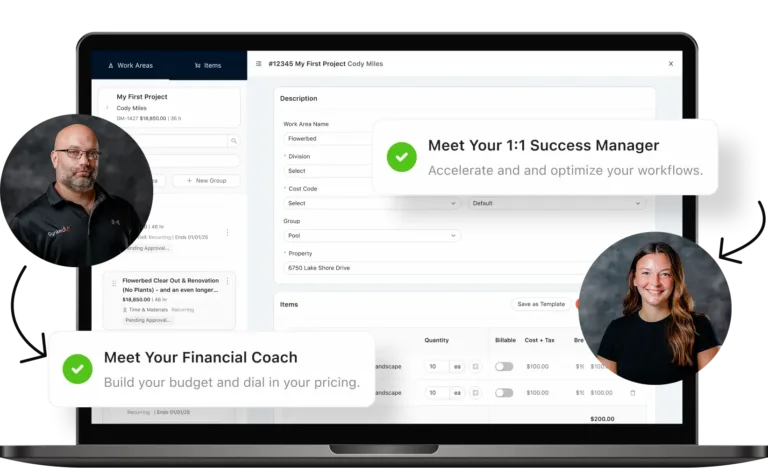 landscaping invoicing software with billing item details