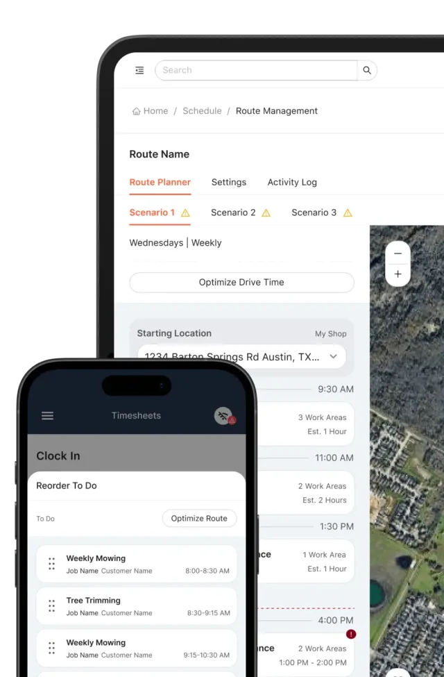 Scheduling and Routing Software for Mowing Crews